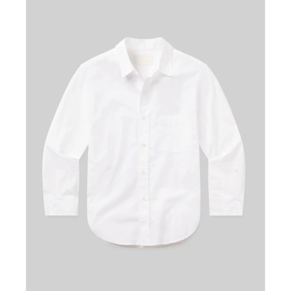 Citizens of Humanity Kayla Shrunken Poplin Shirt Optic White Cotton XS